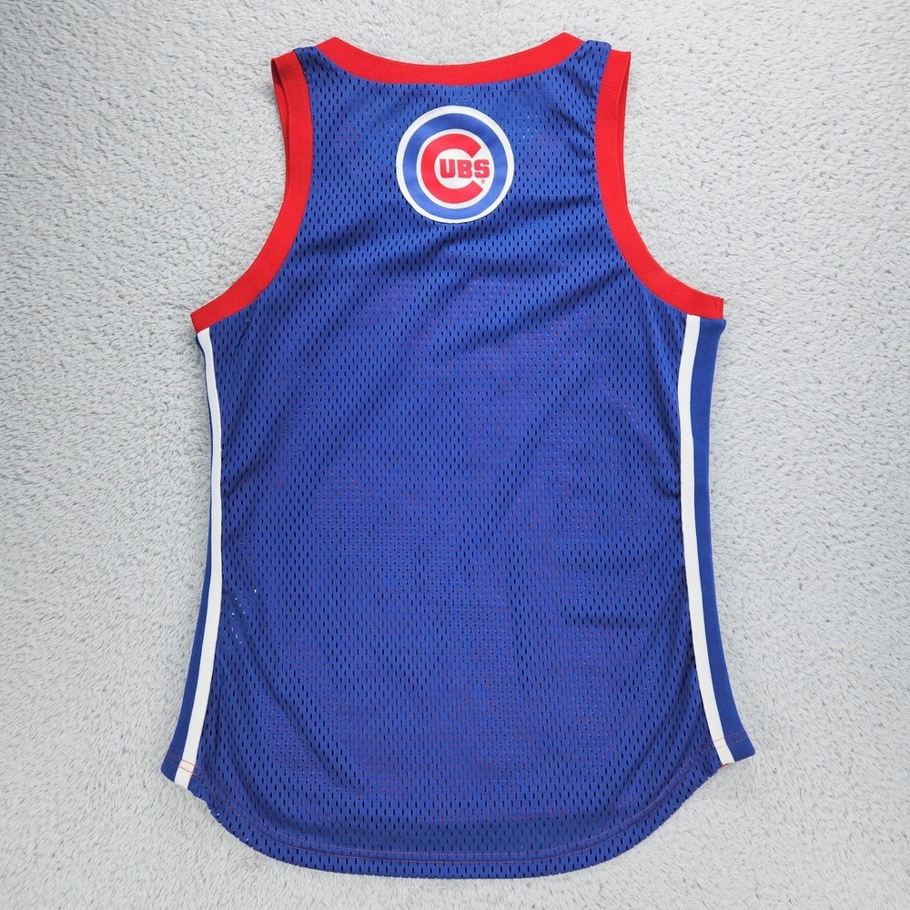 Chicago Cubs Jersey Tank Top Womens Medium Red Blue MLB Baseball G-III 4Her - Picture 11 of 11